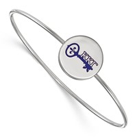 Sterling S. Rh-plated LogoArt Kappa Kappa Gamma Enameled Slip-on Bangle view 1