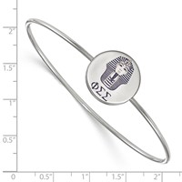 Sterling Silver Rh-plated LogoArt Phi Sigma Sigma Enameled Slip-on Bangle view 2