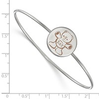 Sterling Silver Rh-plated LogoArt Sigma Delta Tau Enameled Slip-on Bangle view 2