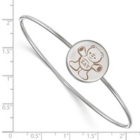 Sterling Silver Rh-plated LogoArt Sigma Delta Tau Enameled Slip-on Bangle view 3