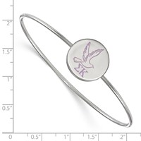 Sterling Silver Rh-plated LogoArt Sigma Kappa Enameled Slip-on Bangle view 2