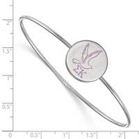 Sterling Silver Rh-plated LogoArt Sigma Kappa Enameled Slip-on Bangle view 3