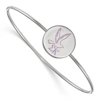 Sterling Silver Rh-plated LogoArt Sigma Kappa Enameled Slip-on Bangle view 1