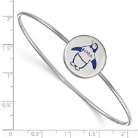 Sterling Silver Rh-plated LogoArt Theta Phi Alpha Enameled Slip-on Bangle view 2