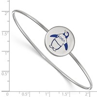 Sterling Silver Rh-plated LogoArt Theta Phi Alpha Enameled Slip-on Bangle view 3