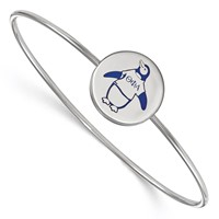 Sterling Silver Rh-plated LogoArt Theta Phi Alpha Enameled Slip-on Bangle view 1