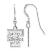 Sterling Silver Rhodium-plated LogoArt University of Tennessee Lady Volunteers Small Dangle Wire Earrings view 1