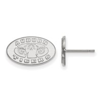 Sterling Silver Rhodium-plated LogoArt Auburn Tigers Extra Small Post Earrings view 1