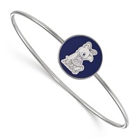 Sterling Silver Rh-plated LogoArt Alpha Xi Delta Enameled Slip-on Bangle view 1