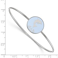 Sterling S. Rh-plated LogoArt Delta Delta Delta Enameled Slip-on Bangle view 3