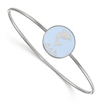 Sterling S. Rh-plated LogoArt Delta Delta Delta Enameled Slip-on Bangle view 1