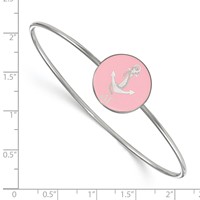 Sterling Silver Rh-plated LogoArt Delta Gamma Enameled Slip-on Bangle view 2