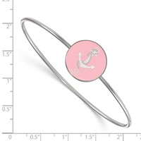Sterling Silver Rh-plated LogoArt Delta Gamma Enameled Slip-on Bangle view 3