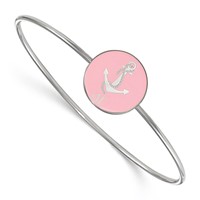 Sterling Silver Rh-plated LogoArt Delta Gamma Enameled Slip-on Bangle view 1