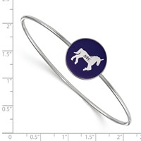 Sterling S. Rh-plated LogoArt Delta Phi Epsilon Enameled Slip-on Bangle view 2
