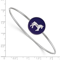 Sterling S. Rh-plated LogoArt Delta Phi Epsilon Enameled Slip-on Bangle view 3