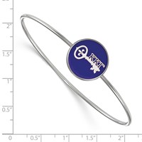 Sterling S. Rh-plated LogoArt Kappa Kappa Gamma Enameled Slip-on Bangle view 2