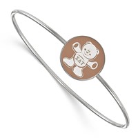 Sterling Silver Rh-plated LogoArt Sigma Delta Tau Enameled Slip-on Bangle view 1