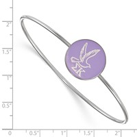 Sterling Silver Rh-plated LogoArt Sigma Kappa Enameled Slip-on Bangle view 3