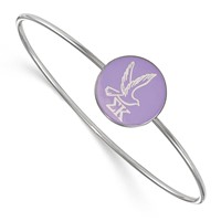 Sterling Silver Rh-plated LogoArt Sigma Kappa Enameled Slip-on Bangle view 1