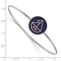 Sterling S. Rh-plated LogoArt Sigma Sigma Sigma Enameled Slip-on Bangle view 2