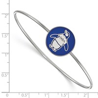 Sterling Silver Rh-plated LogoArt Theta Phi Alpha Enameled Slip-on Bangle view 2