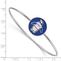 Sterling Silver Rh-plated LogoArt Theta Phi Alpha Enameled Slip-on Bangle view 3