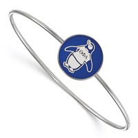 Sterling Silver Rh-plated LogoArt Theta Phi Alpha Enameled Slip-on Bangle view 1