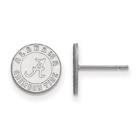 Sterling Silver Rhodium-plated LogoArt University of Alabama Crimson Tide Extra Small Post Earrings view 1