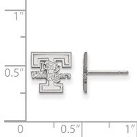 Sterling Silver Rhodium-plated LogoArt University of Tennessee Lady Volunteers Extra Small Post Earrings view 2