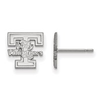 Sterling Silver Rhodium-plated LogoArt University of Tennessee Lady Volunteers Extra Small Post Earrings view 1