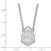 Sterling Silver Rhodium-plated LogoArt Purdue University Boilermakers Train Logo Large Pendant Necklace, 18" view 2