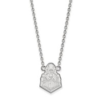Sterling Silver Rhodium-plated LogoArt Purdue University Boilermakers Train Logo Large Pendant Necklace, 18" view 1