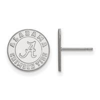 Sterling Silver Rhodium-plated LogoArt University of Alabama Crimson Tide Small Post Earrings view 1