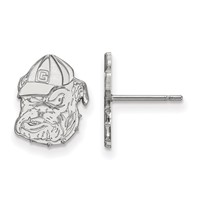 Sterling Silver Rhodium-plated LogoArt University of Georgia Bulldog Small Post Earrings view 1