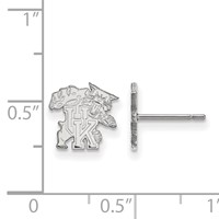 Sterling Silver Rhodium-plated LogoArt University of Kentucky U-k Wildcat Extra Small Post Earrings view 2
