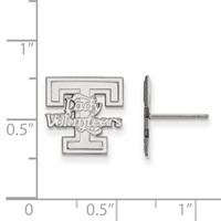 Sterling Silver Rhodium-plated LogoArt University of Tennessee Lady Volunteers Small Post Earrings view 2