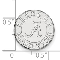 Sterling Silver Rhodium-plated LogoArt University of Alabama Crimson Tide Lapel Pin view 3