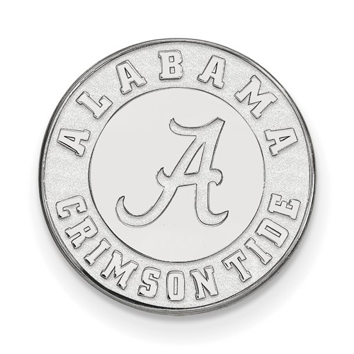 Sterling Silver Rhodium-plated LogoArt University of Alabama Crimson Tide Lapel Pin