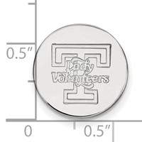Sterling Silver Rhodium-plated LogoArt University of Tennessee Lady Volunteers Lapel Pin view 3
