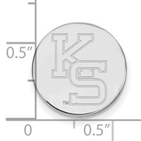 Sterling Silver Rhodium-plated LogoArt Kansas State University K-s Lapel Pin view 3