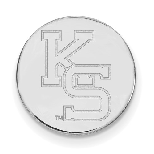 Sterling Silver Rhodium-plated LogoArt Kansas State University K-s Lapel Pin