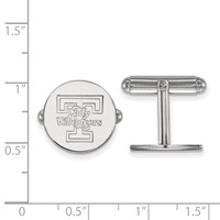 Sterling Silver Rhodium-plated LogoArt University of Tennessee Lady Volunteers Cuff Links view 2