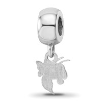 Sterling Silver Rhodium-plated LogoArt Georgia Institute of Technology Yellow Jacket Extra Small Dangle Bead Charm view 5