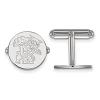 Sterling Silver Rhodium-plated LogoArt University of Kentucky U-k Wildcat Cuff Links view 1