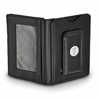 SS Rh-p LogoArt North Carolina State University Black Leather Walle view 2