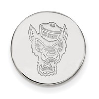 SS Rh-p LogoArt North Carolina State University Black Leather Walle view 3