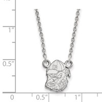 Sterling Silver Rhodium-plated LogoArt University of Georgia Bulldog Small Pendant Necklace, 18" view 2