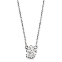 Sterling Silver Rhodium-plated LogoArt University of Georgia Bulldog Small Pendant Necklace, 18" view 1