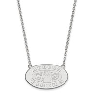 Sterling Silver Rhodium-plated LogoArt Auburn Tigers Large Pendant Necklace, 18" view 1